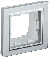 Рамка универсальная IEK Brite РУ-1-БрА-44 1-м. IP44 алюминий  картинка